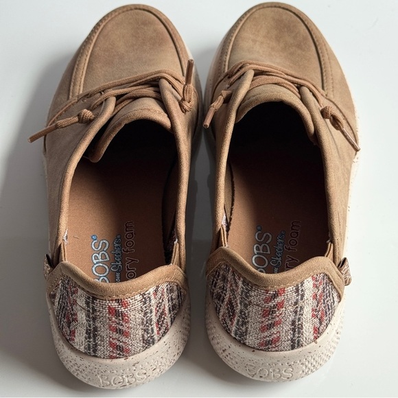 Skechers Bob’s Tan Slip-On Loafers Vegan Memory Foam Size 6.5 - Picture 8 of 12